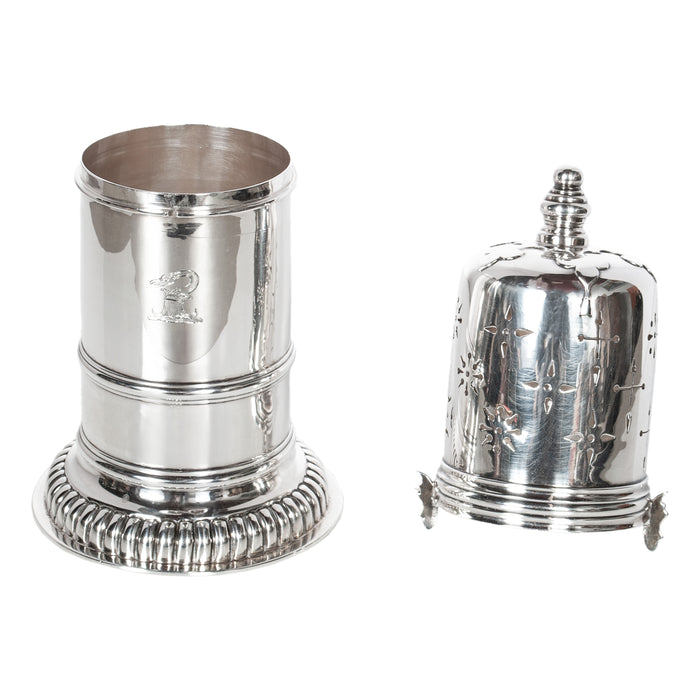 Antique English Sterling Silver Silver Sugar Shaker Caster Muffineer Elkington & Co London 1912