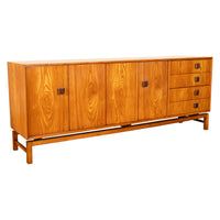 Original Danish Mid Century Modern Teak Credenza Sideboard Cabinet 6' Long 1960