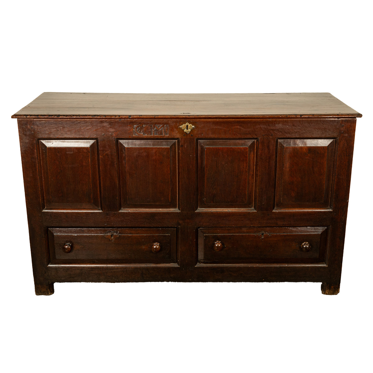 Monumental Antique Georgian Joined Oak Mule Dowry Chest Coffer Yorkshire 1720