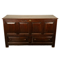 Monumental Antique Georgian Joined Oak Mule Dowry Chest Coffer Yorkshire 1720