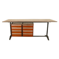 Italian Rosewood Mid Century Modern Executive Desk Gio Ponti Antonio Fornaroli Alberto Rosselli 1955