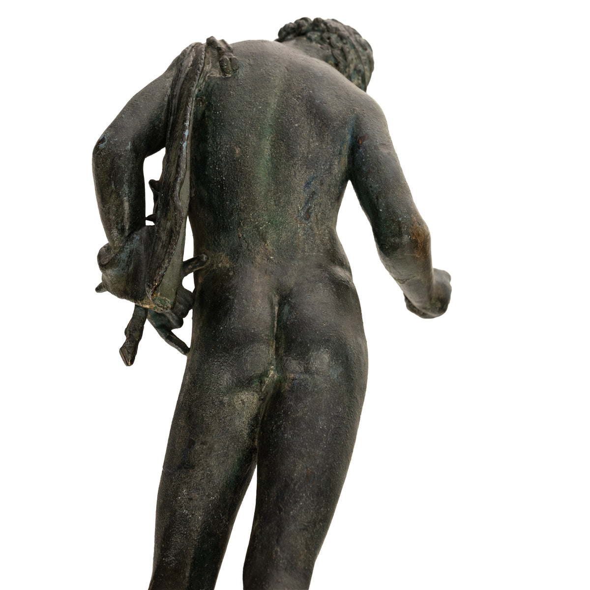 Antique Italian Pompeii Grand Tour Bronze Statue Narcissus Michele Amodio 1862