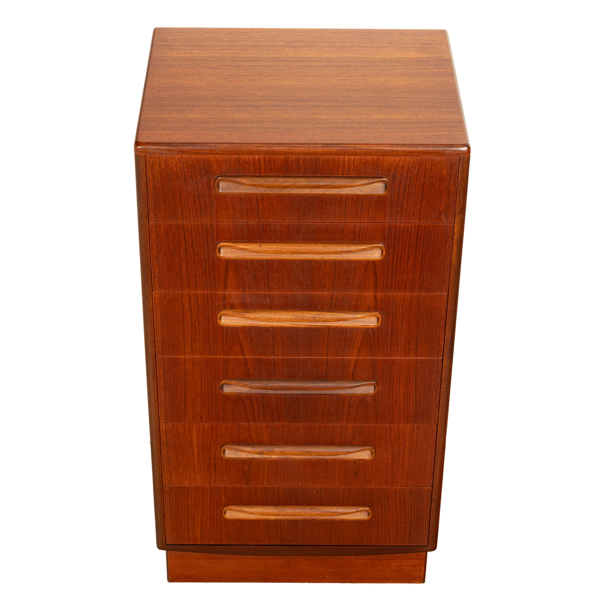 Mid Century Modern G Plan Teak Tall Dresser Chest of Six Drawers Fresco 1966