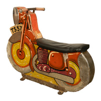 Antique American Amusement Park Motorcycle Painted Carousel Carnival Ride 1940s