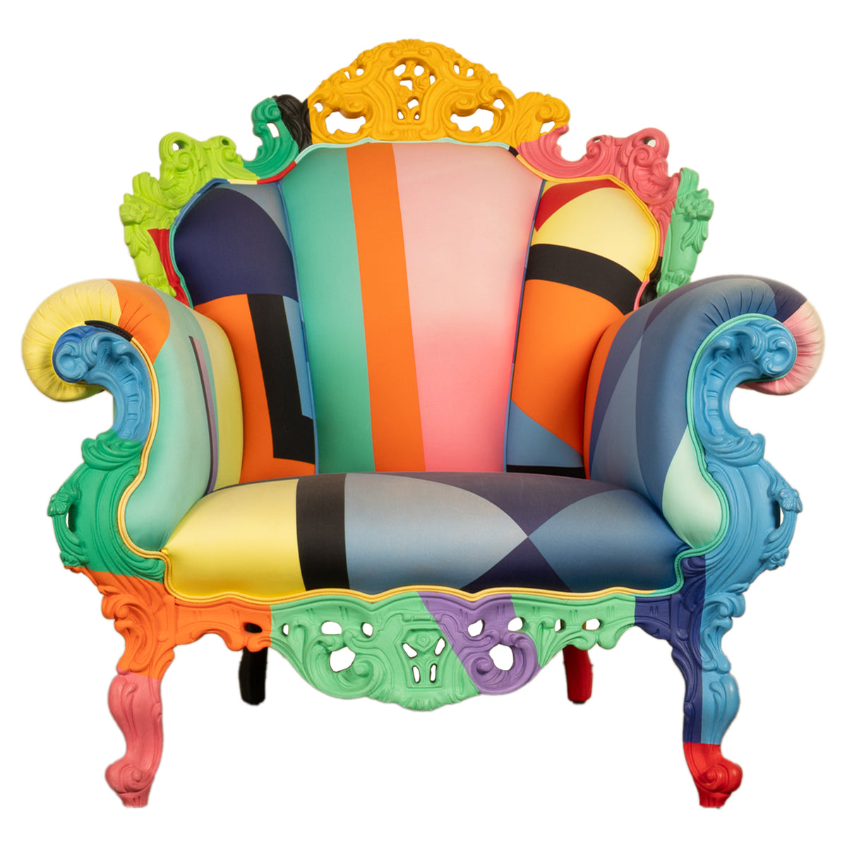 Italian Postmodern Proust Geometrica Armchair Alessandro Mendini by Cappellini