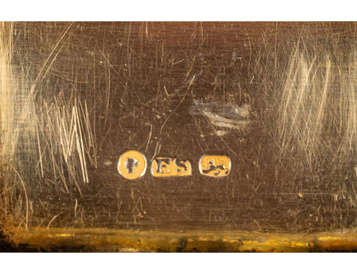 Antique Sterling Silver Gilt Engraved Vinaigrette Birmingham Edward Smith 1839