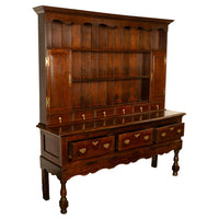 Antique 18th Century Georgian Oak Welsh Dresser Plate Rack Server Sideboard 1780