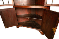 Antique 18th Century Georgian Inlaid Mahogany Freestanding Corner Cabinet 1790