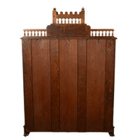 Antique American Burl Walnut Lock Side Eastlake Highboy Chest of Drawers 1870