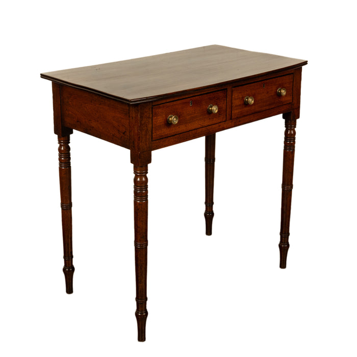 Antique Georgian Mahogany Two Drawer Console Side Writing Table Gillows 1790