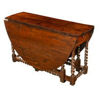 Antique 17th Century William & Mary Oak Barley Twist Gateleg Dining Table 1690