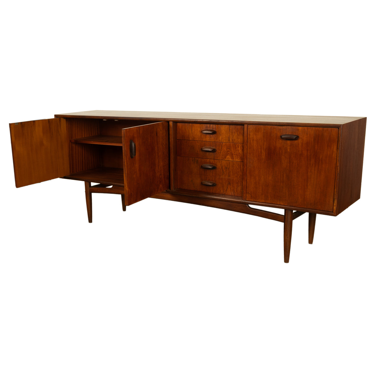 Mid Century Modern Vintage G-Plan "Brasilia" Long Teak Credenza sideboard 1965