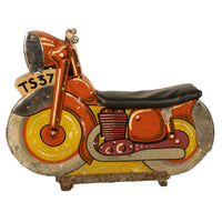 Antique American Amusement Park Motorcycle Painted Carousel Carnival Ride 1940s
