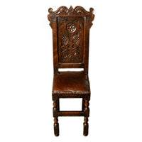 Antique 17th Century William & Mary Carved Oak Child's Wainscot Chair Yorks 1690