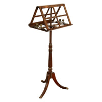 Antique Georgian Brass-Mounted Candle Sconces Mahogany Duet Music Stand 1790