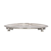 Antique Engraved Sterling Silver Tiffany & Co Footed Salver Tray New York 1870