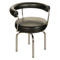 Le Corbusier Charlotte Perriand LC 7 Black Leather Swivel Chair by Cassina 1980s