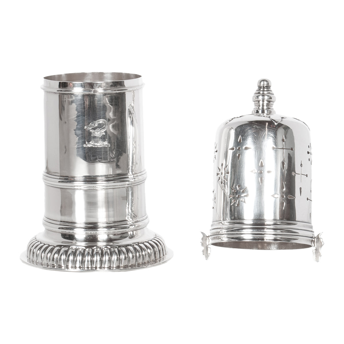 Antique English Sterling Silver Silver Sugar Shaker Caster Muffineer Elkington & Co London 1912