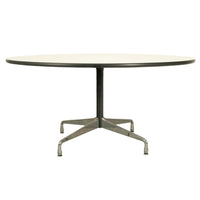 Large Mid Century Modern Circular 60" Eames Dining Conference Table Eames Vitra