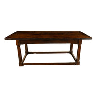 Antique 17th Century Charles I Jacobean 80" long Oak Refectory Dining Table 1630