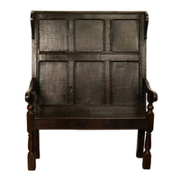 Antique Jacobean 17th Century Oak Settle Bench Shakespeare Ann Hathaway 1610