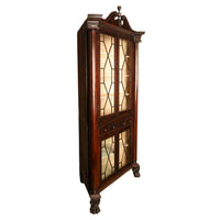Antique American Mahogany Federal Carved Corner Cabinet East Tennessee 1820