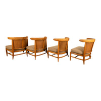 Mid Century Modern 54" Coffee Table Set 4 Slipper Chairs Signed Tomlinson 1959