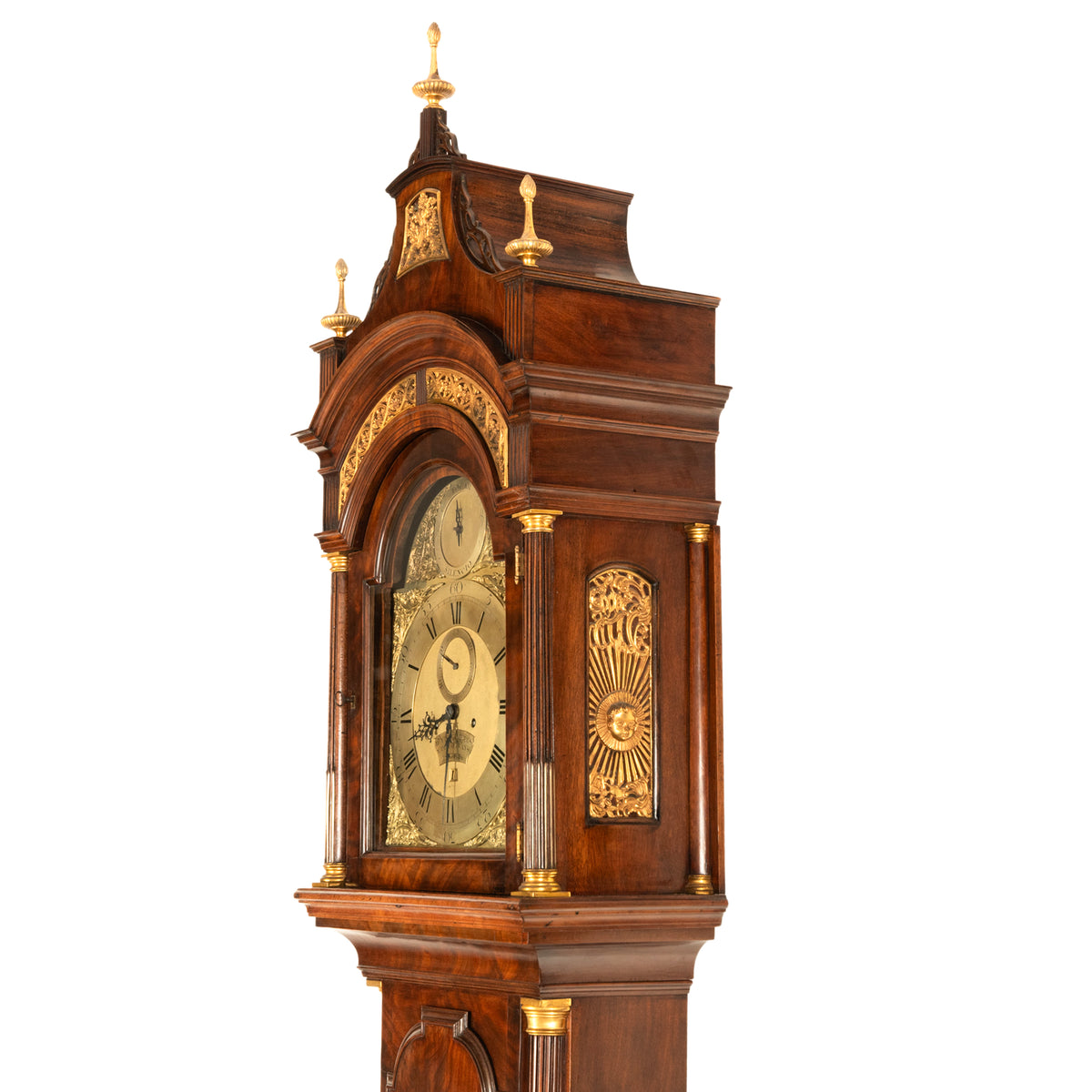 Antique Georgian Mahogany Long Case Grandfather Clock Higgs & Evans London Spanish Market 1770