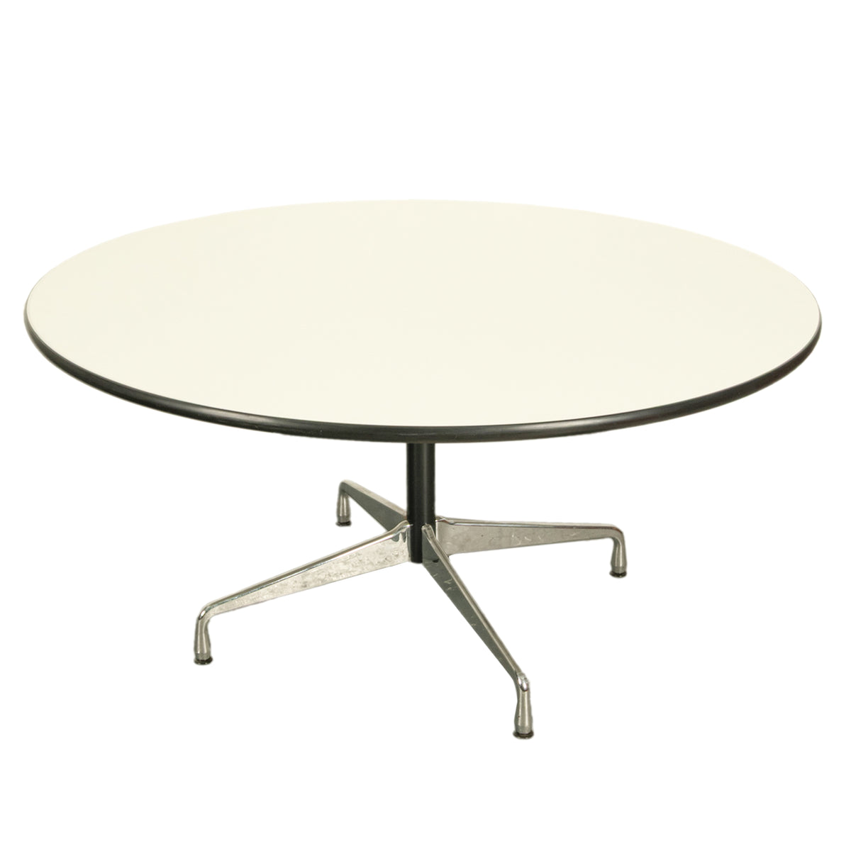 Large Mid Century Modern Circular 60" Eames Dining Conference Table Eames Vitra