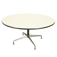 Large Mid Century Modern Circular 60" Eames Dining Conference Table Eames Vitra