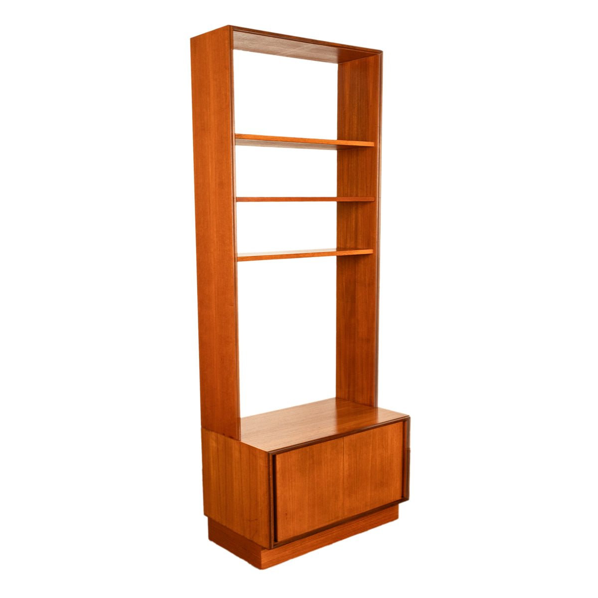 Mid Century Modern Danish Style Teak G Plan Form Five Two Section Bookcase 1967