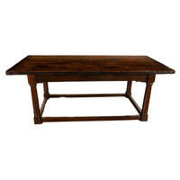 Antique 17th Century Charles I Jacobean 80" long Oak Refectory Dining Table 1630
