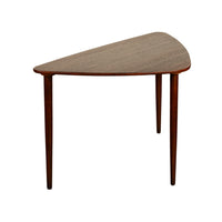 Danish Teak Mid Century Modern 'Guitar Pick' set of 3 Nesting Tables by Mogens Kold Mobelfabrik 1960s