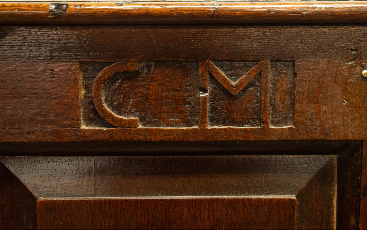 Monumental Antique Georgian Joined Oak Mule Dowry Chest Coffer Yorkshire 1720