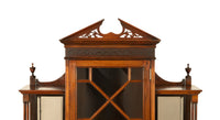 Antique Chippendale Mahogany Carved Display Case Cabinet Vitrine on Stand 1895