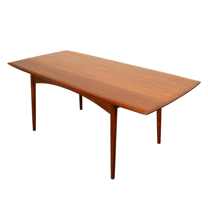 Mid Century Modern Danish Style Solid Teak Afromosia 8 Seat Dining Table 1960