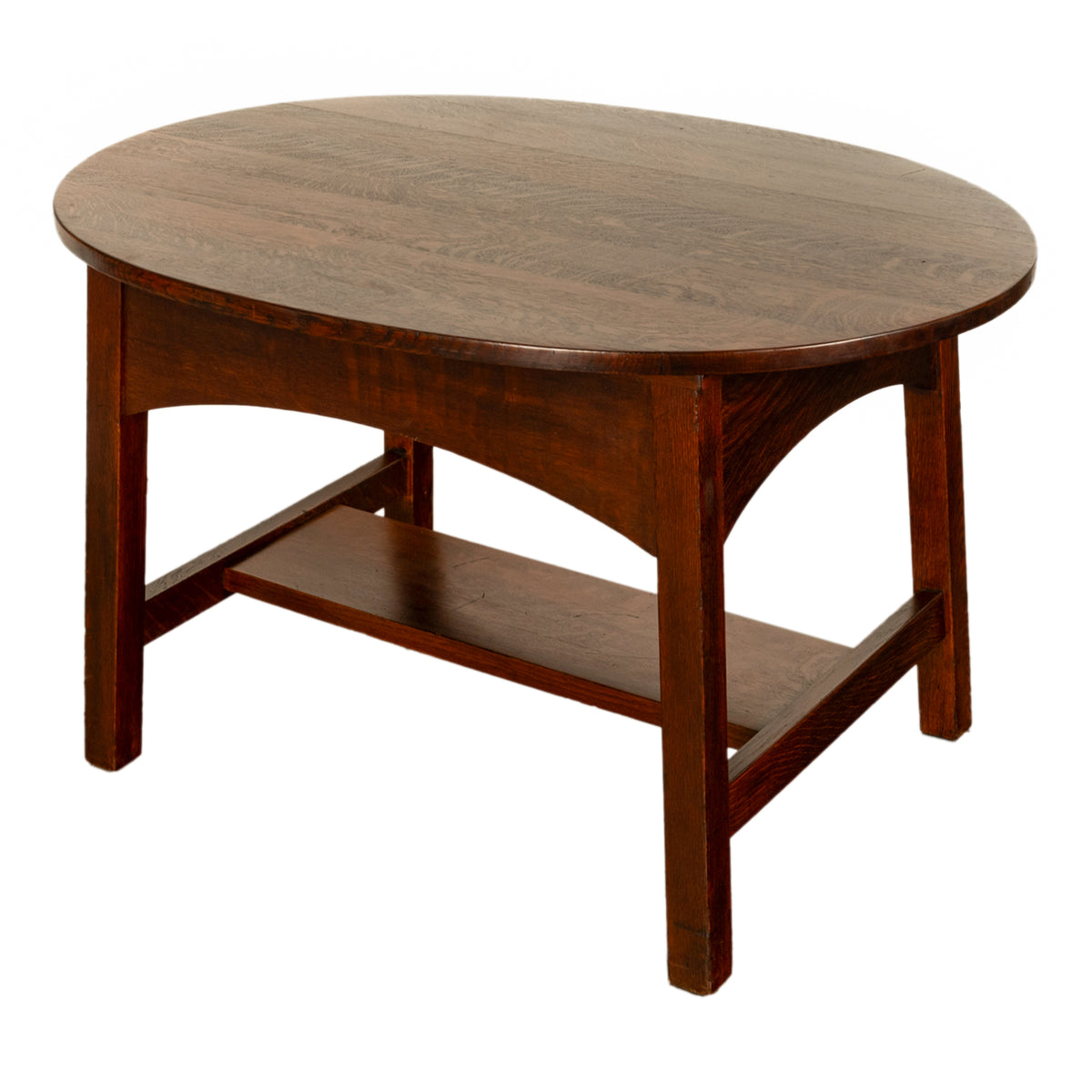 Antique American Arts & Crafts Mission Oak Library Table Desk Ritter Bros Philadelphia Circa 1910