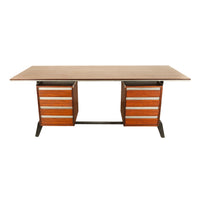 Italian Rosewood Mid Century Modern Executive Desk Gio Ponti Antonio Fornaroli Alberto Rosselli 1955