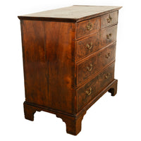 Antique 18th Century English George II Burl Elm Chest of Drawers Dresser 1750