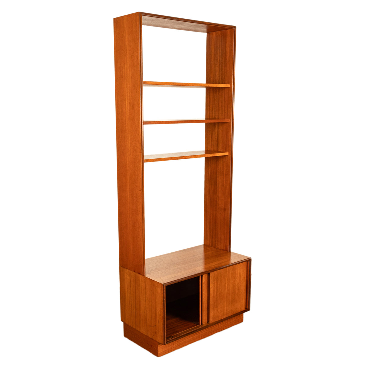 Mid Century Modern Danish Style Teak G Plan Form Five Two Section Bookcase 1967