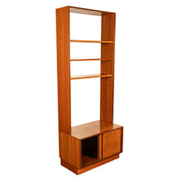 Mid Century Modern Danish Style Teak G Plan Form Five Two Section Bookcase 1967