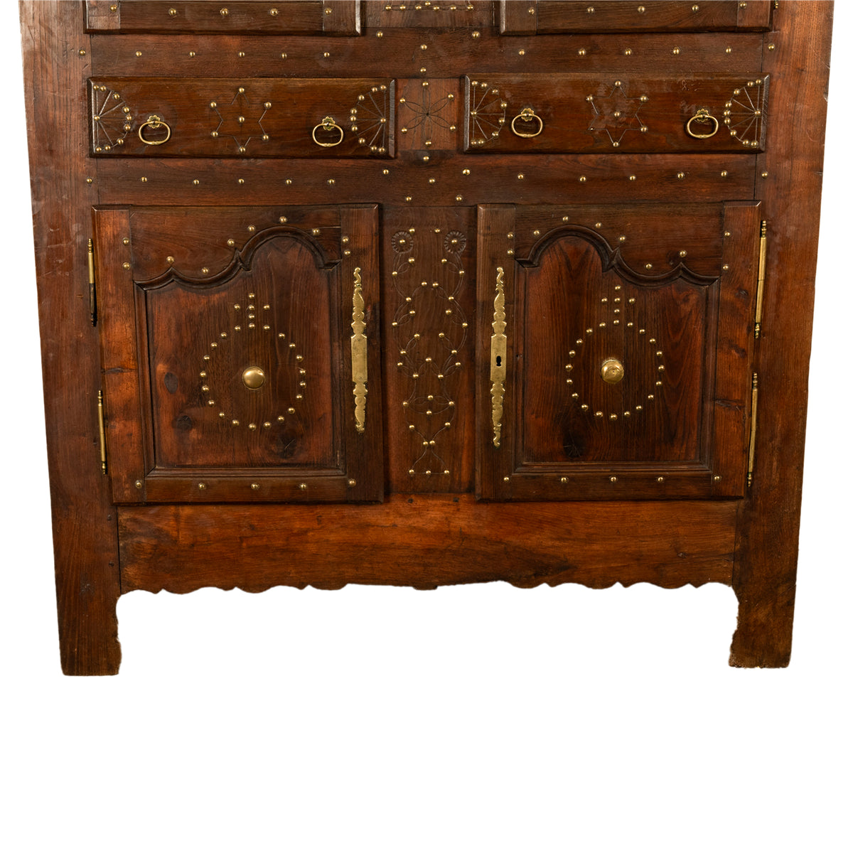 18th Century French Brittany Chestnut Cabinet, circa 1720