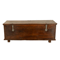 Antique German Baroque Inlaid Marquetry Dowry Chest Coffer Trunk Seat Bench 1700