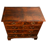 Antique 18th Century English George II Burl Elm Chest of Drawers Dresser 1750