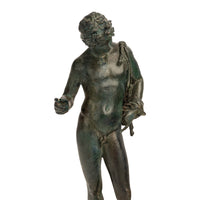 Antique Italian Pompeii Grand Tour Bronze Statue Narcissus Michele Amodio 1862