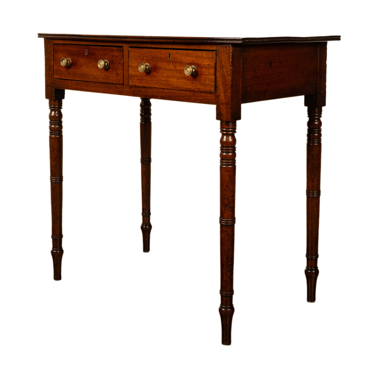 Antique Georgian Mahogany Two Drawer Console Side Writing Table Gillows 1790