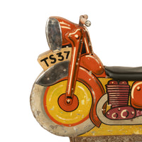 Antique American Amusement Park Motorcycle Painted Carousel Carnival Ride 1940s