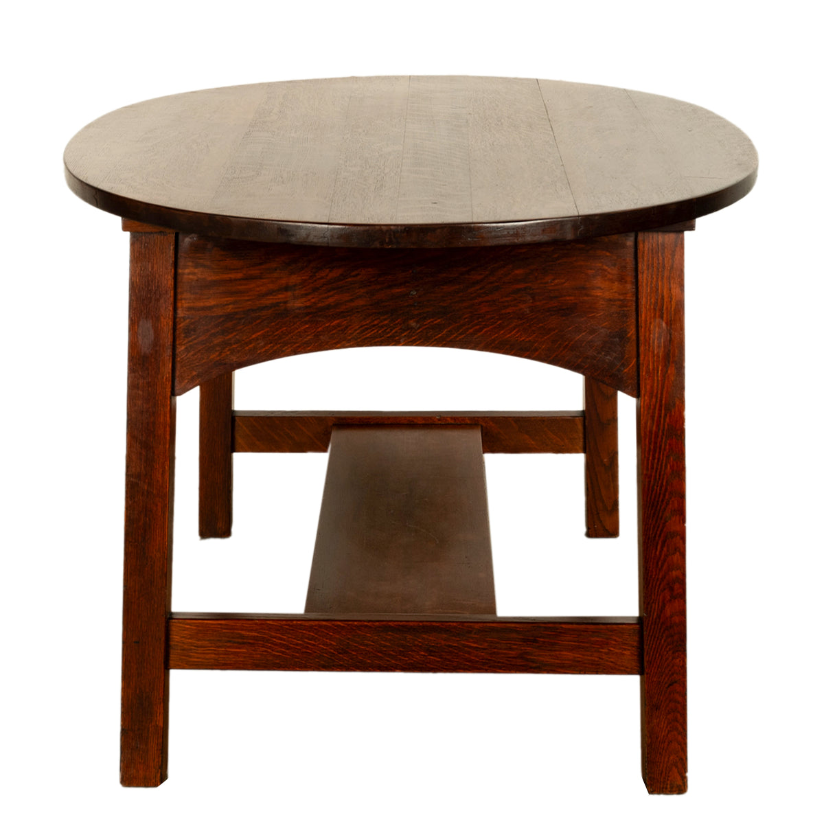 Antique American Arts & Crafts Mission Oak Library Table Desk Ritter Bros Philadelphia Circa 1910