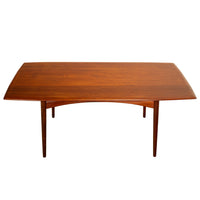 Mid Century Modern Danish Style Solid Teak Afromosia 8 Seat Dining Table 1960