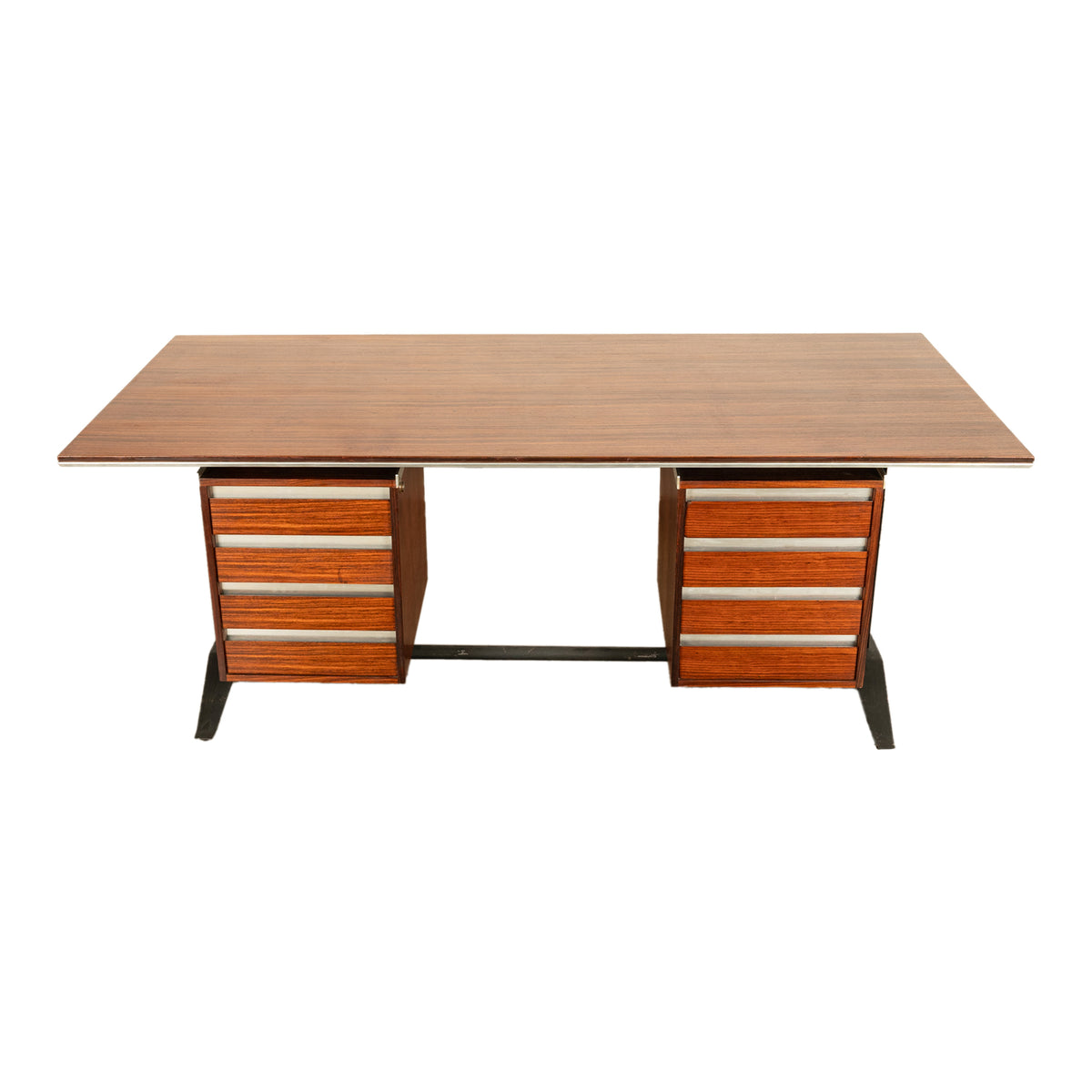 Italian Rosewood Mid Century Modern Executive Desk Gio Ponti Antonio Fornaroli Alberto Rosselli 1955